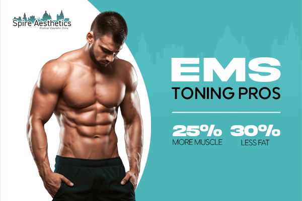 image of man with benefits of EMS toning pros treatment to help combat weight gain Rowley Regis