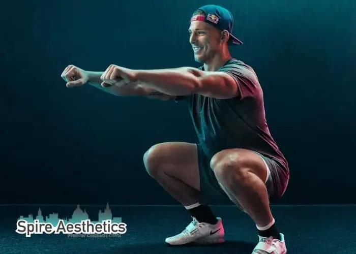 Image of man build leg muscle Rowley Regis through exercise