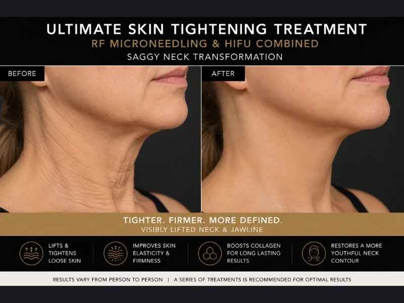 before and after Ultimate skin tightening treatment Rowley Regis